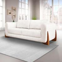 Sofá 3 Lugares Yves Bouclé Off White 230 cm - 2