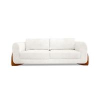 Sofá 3 Lugares Yves Bouclé Off White 230 cm - 8