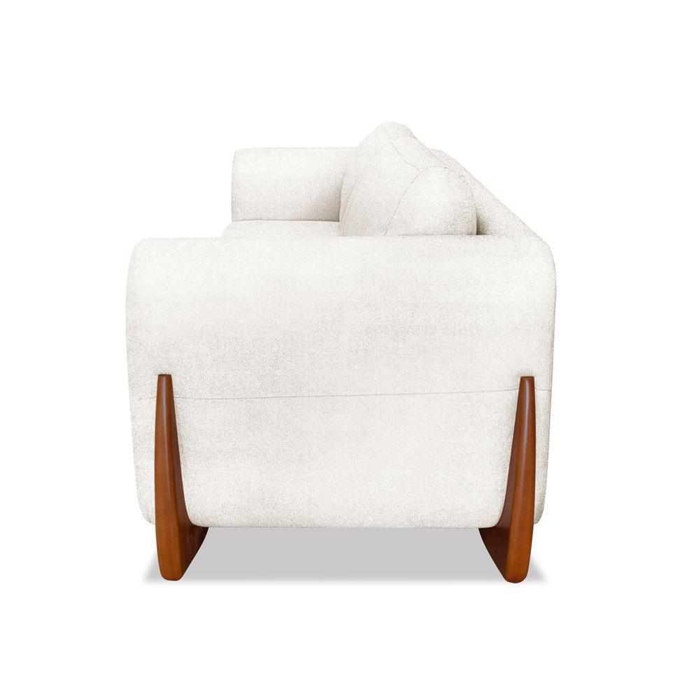 Sofá 3 Lugares Yves Bouclé Off White 200 cm - 6