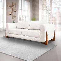 Sofá 3 Lugares Yves Bouclé Off White 180 cm - 2