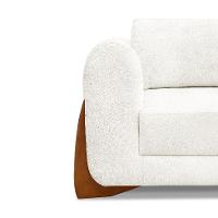 Sofá 3 Lugares Yves Bouclé Off White 180 cm - 5