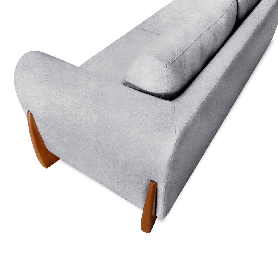 Sofá 3 Lugares Yves Bouclé Cinza 230 cm - 7