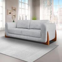 Sofá 3 Lugares Yves Bouclé Cinza 230 cm - 2