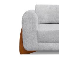 Sofá 3 Lugares Yves Bouclé Cinza 230 cm - 5