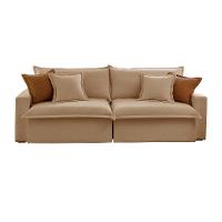 Sofá 4 Lugares Retrátil e Reclinável Dubai Linho Bege 270 cm