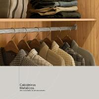 Guarda-Roupa Casal com Espelho Trevi 4 Portas 6 Gavetas Cinamon e Off White - 8