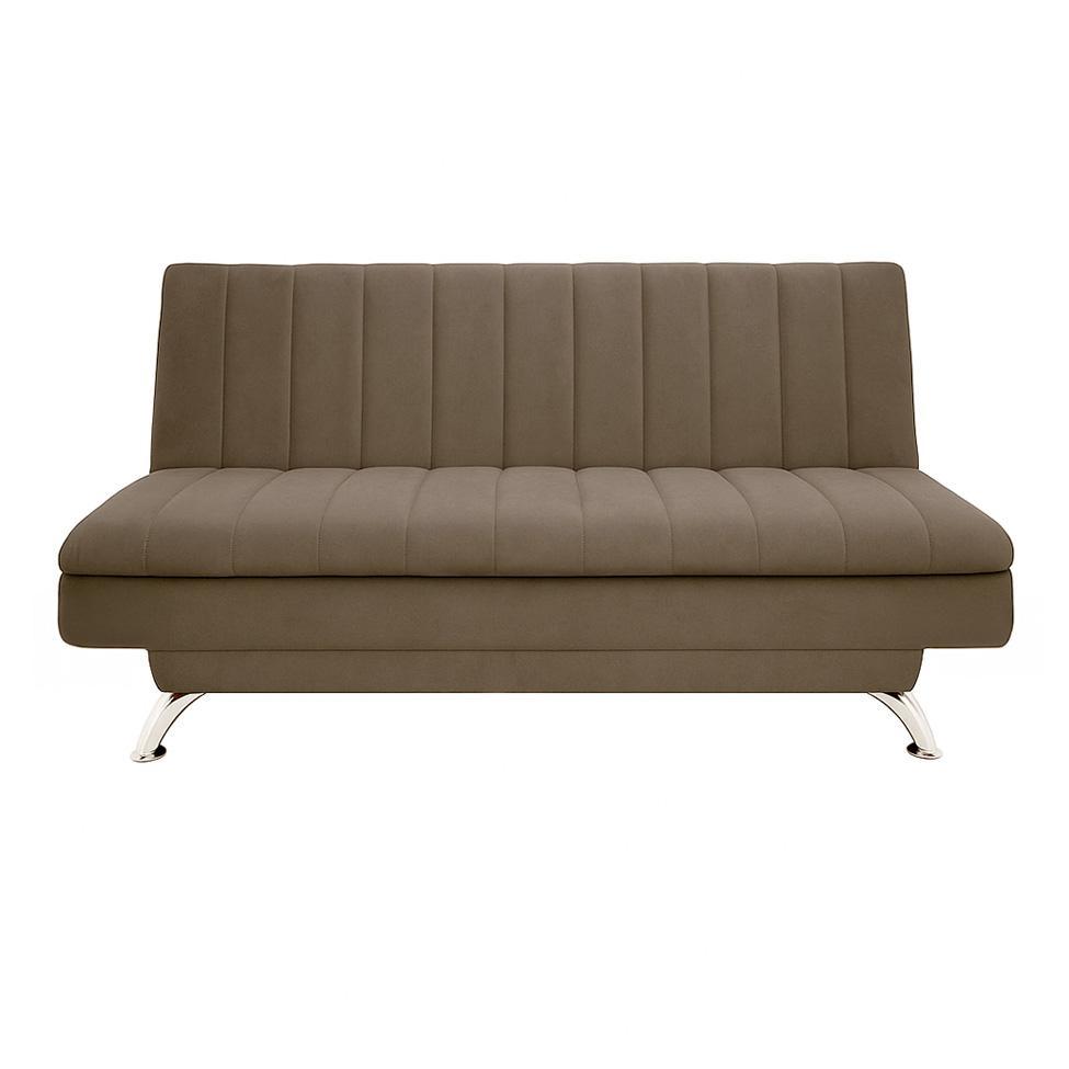 Sofá-Cama Casal 3 Lugares Paiva Suede Marrom - 5
