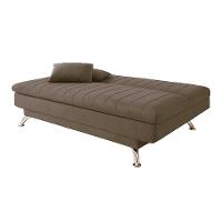 Sofá-Cama Casal 3 Lugares Paiva Suede Marrom - 2