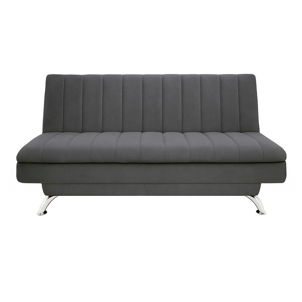 Sofá-Cama Casal 3 Lugares Paiva Suede Grafite - 5