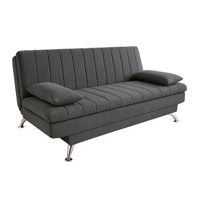Sofá-Cama Casal 3 Lugares Paiva Suede Grafite