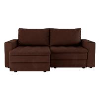 Sofá 3 Lugares Retrátil Berna Suede Marrom 210 cm - 5