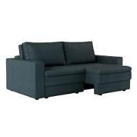 Sofá 3 Lugares Retrátil Berna Linho Grafite 210 cm - 1