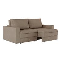 Sofá 3 Lugares Retrátil Berna Suede Bege 210 cm - 1