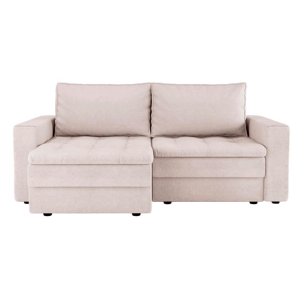 Sofá 3 Lugares Retrátil Berna Linho Cru 210 cm - 2