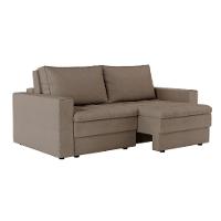 Sofá 3 Lugares Retrátil Berna Linho Bege 210 cm - 1