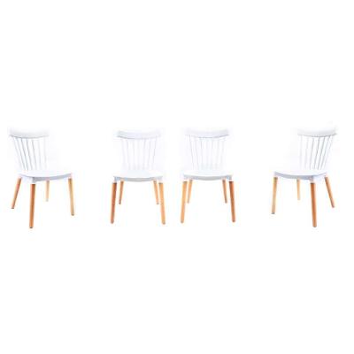 Conjunto com 4 Cadeiras Windsor Branco