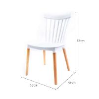 Conjunto com 4 Cadeiras Windsor Branco - 3