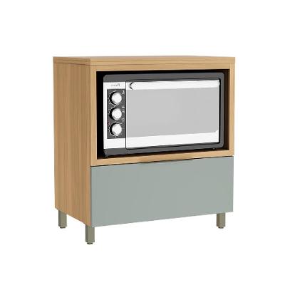 Balcão de Cozinha com Tampo Marquesa 100% MDF 1 Gaveta Verde e Nature