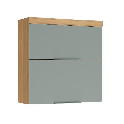 Armário Aéreo Marquesa 100% MDF 2 Portas Verde e Nature