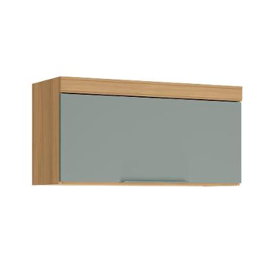 Armário Aéreo Marquesa 100% MDF 1 Porta Verde e Nature 80 cm