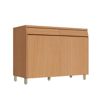 Balcão de Cozinha com Tampo Simone Mendes 100% MDF 2 Portas 2 Gavetas Carvalho