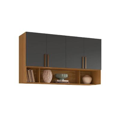 Guarda-Roupa Modulado Aéreo Altezza Trend 4 Portas Freijó e Titânio 170 cm