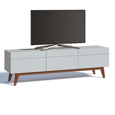 Rack para TV até 75 Polegadas Mazza 3 Gavetas Branco