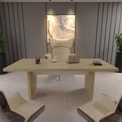 Mesa de Escritório Tebis Carvalho e Branca