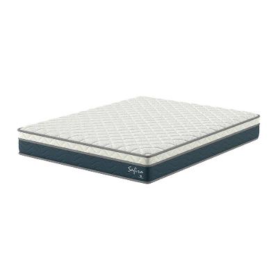 Colchão Queen Safira Molas Ensacadas (26x158x198) Azul e Branco