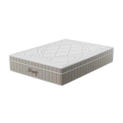Colchão Casal Royale Molas Ensacadas (34x138x188) Branco e Bege