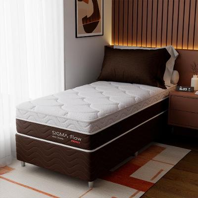 Cama Box com Colchão Solteiro Sigma Flow Anti Stress (23x88x188)