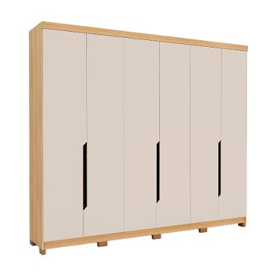 Guarda-Roupa Casal Barcelona 6 Portas 4 Gavetas Carvalho e Off White
