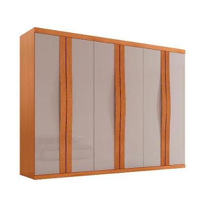 Guarda-Roupa Casal Fusion 100% MDF 6 Portas 6 Gavetas Nauralle e Off White