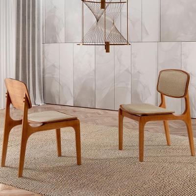 Conjunto com 2 Cadeiras Prada Linho Turim e Imbuia Natural
