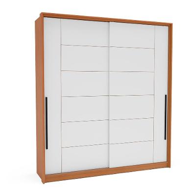 Guarda-Roupa Casal Lisboa 2 Portas 2 Gavetas Freijó e Branco