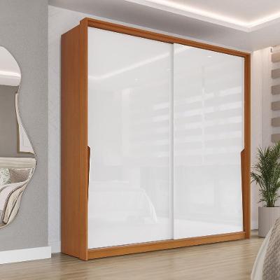 Guarda-Roupa Casal Porto 2 Portas 2 Gavetas Freijó Branco
