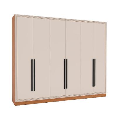 Guarda-Roupa Casal Valência 6 Portas 4 Gavetas Freijó e Creme