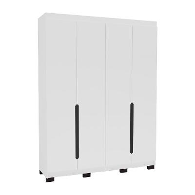 Guarda-Roupa Solteiro Madrid 4 Portas 4 Gavetas Branco