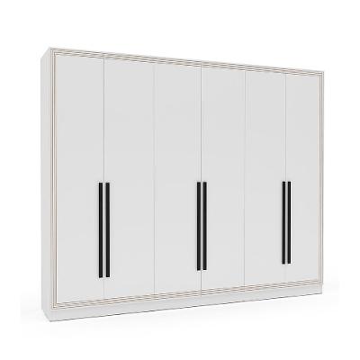 Guarda-Roupa Casal Valência 6 Portas 4 Gavetas Branco