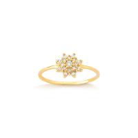 Anel com Diamantes em Ouro Amarelo 18k - 1