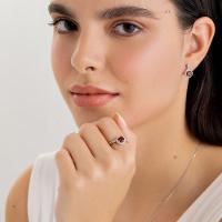 Anel com Granada e Topázio em Prata 925 - 2