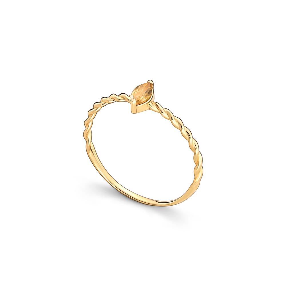 Anel em Ouro Amarelo  com Citrino - 9