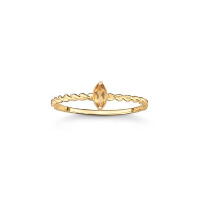 Anel em Ouro Amarelo  com Citrino