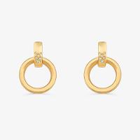 Brinco Maxi com Topázio  com  Banho de Ouro Amarelo 18k - 1