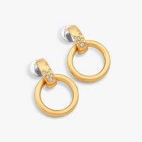 Brinco Maxi com Topázio  com  Banho de Ouro Amarelo 18k - 3