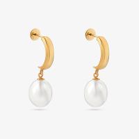 Brinco Argola com Pérola em Ouro Amarelo 18k - 2