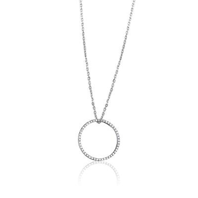 Pingente com Diamantes em Ouro Branco 18k
