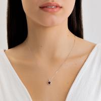 Colar com Granada e Topázio em Prata 925 - 9