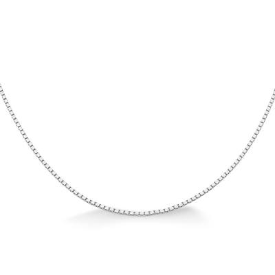 Corrente Malha Veneziana em Ouro Branco 18k - 45 cm