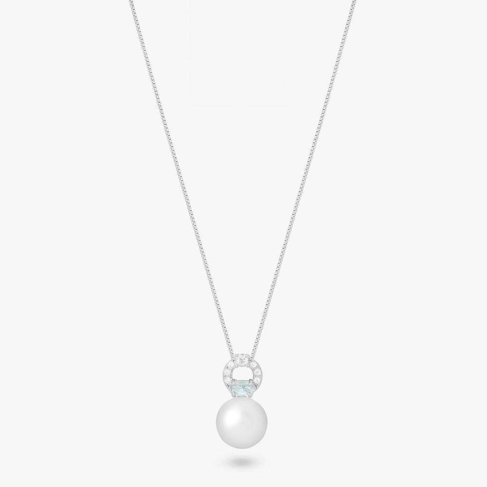 Colar Com Pérola e Topázio em Prata 925 - 4